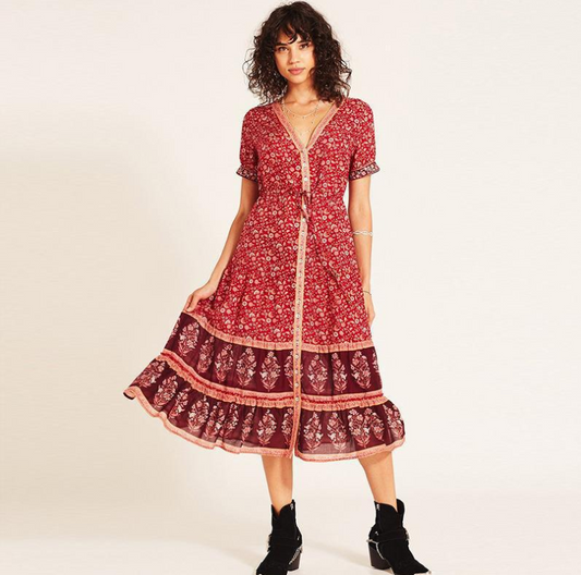 Bohemian Print Kleid