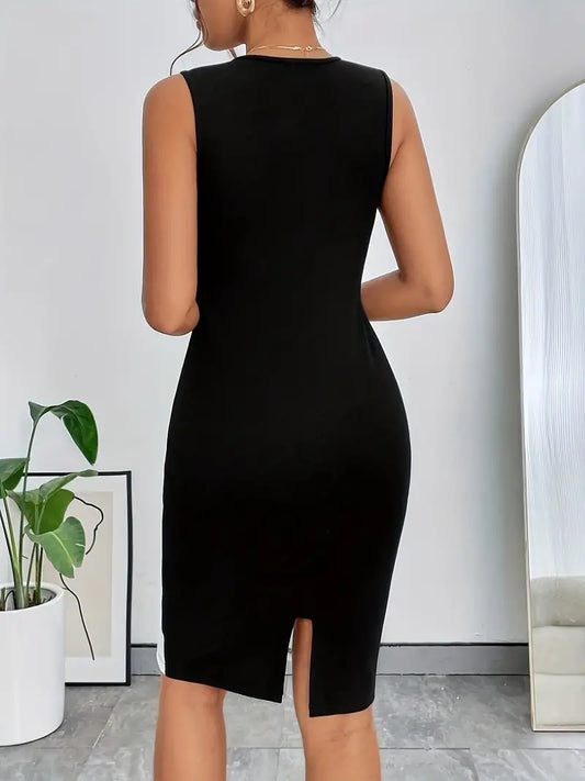 Stilvolles Kleid für Damen | Weiß Schwarz