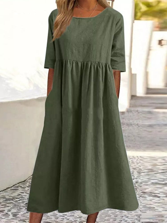 Urna - Midikleid mit halben Ärmeln