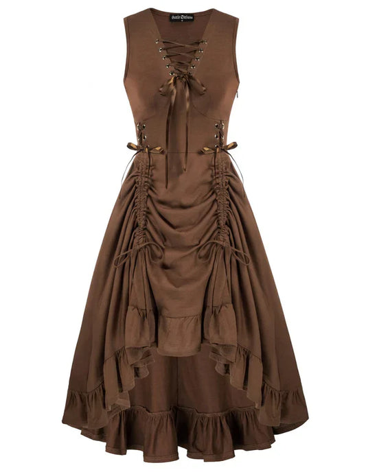 Renaissance Steampunk Kleid in A-Linie