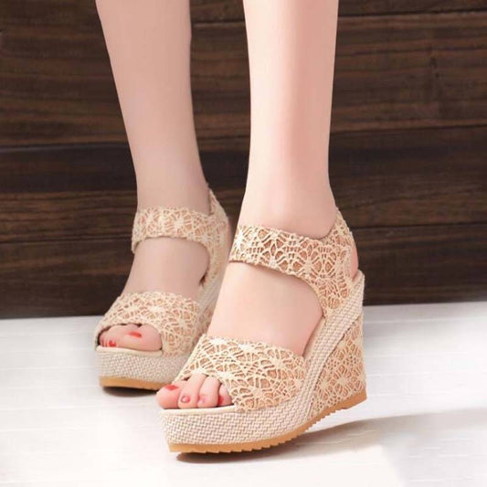 Oh My Sweetheart Lace Wedges