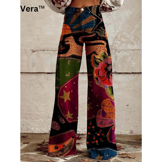 Vera™ Vintage Print Freizeithosen