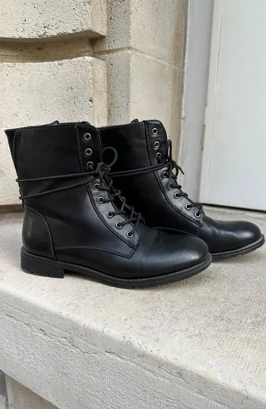 Biker | Schnallen Reißverschluss Stiefel