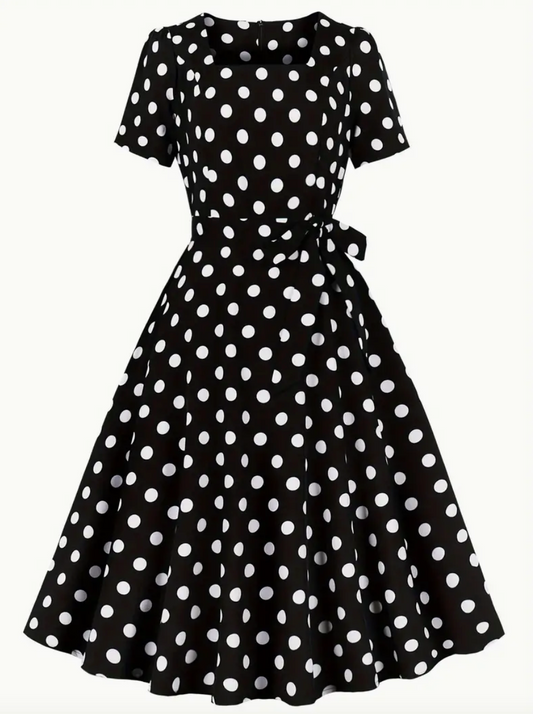 ANKE  - Elegante vintage Polka Kleid fur den Fruhling/ Sommer