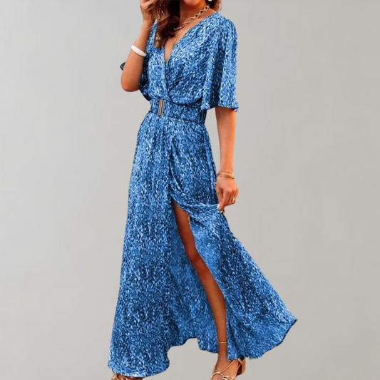 Damen Sommerkleid mit V-Ausschnitt