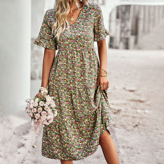 Modernes Blumen Kleid