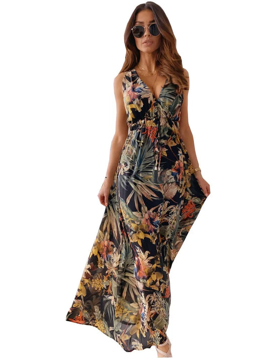 Blumiges Kleid für Damen