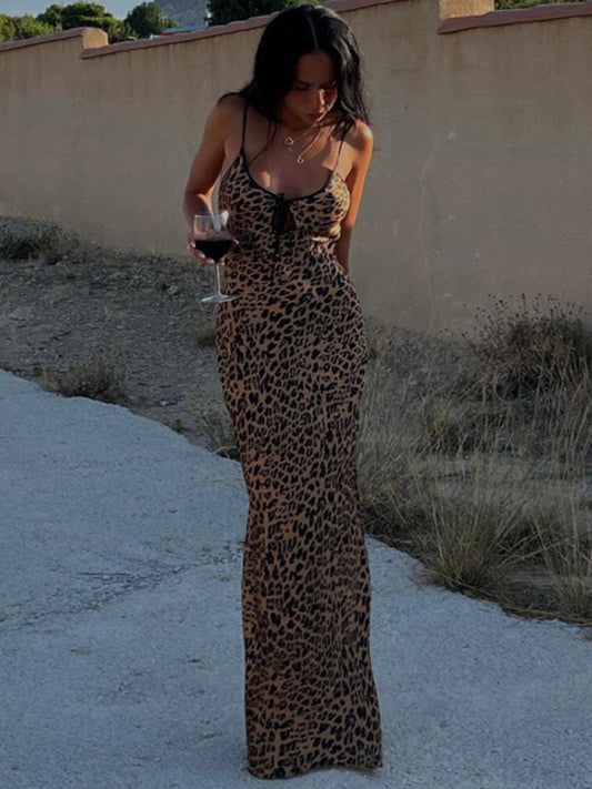 CamiMaxikleid mit Leopardenmuster