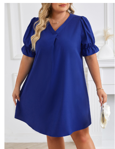 Damen Einfaches Kleid | Blau