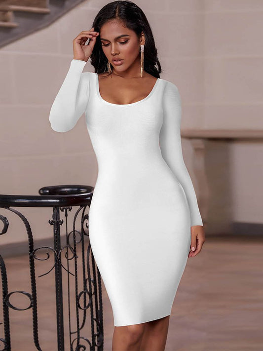 Weißes Bodycon-Kleid