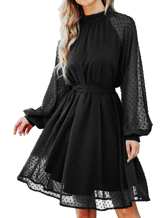 Schwarzes Musselin Kleid