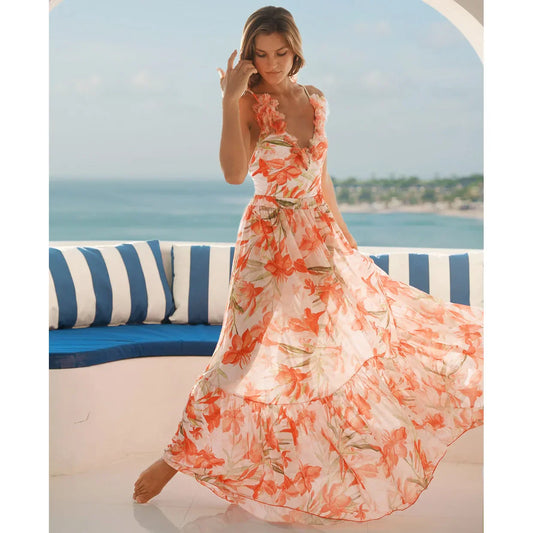 Push-up Blumen Kleid