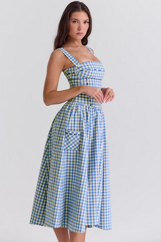 blaues sommerkleid für damen