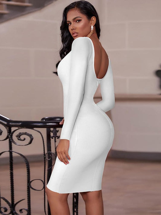 Weißes Bodycon-Kleid