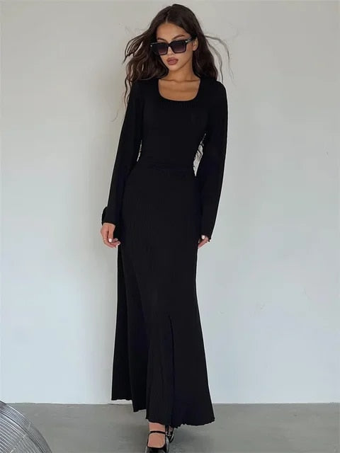 Winter-Maxikleid mit Spitze