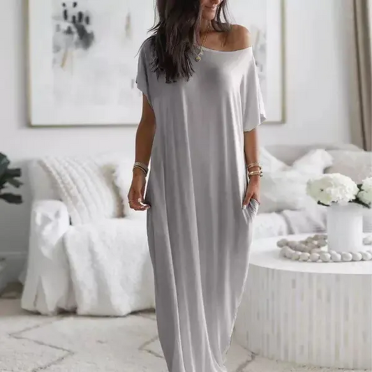 Damen Maxi-Hemdkleid