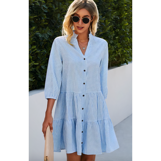 Lässiges Button-Down-Sommerkleid