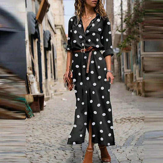 Modisches Kleid für Damen mit Polka Dots