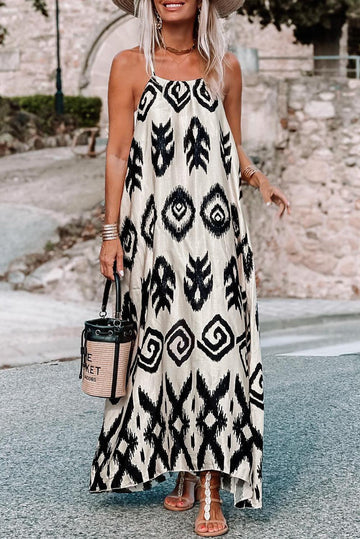 Ärmelloses Maxikleid im Bohemian-Stil