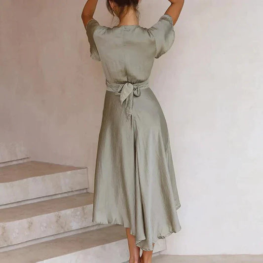 – fließendes vintage-stil-sommerkleid