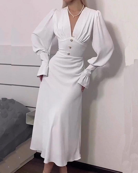 Frauen stilvolles langes Kleid