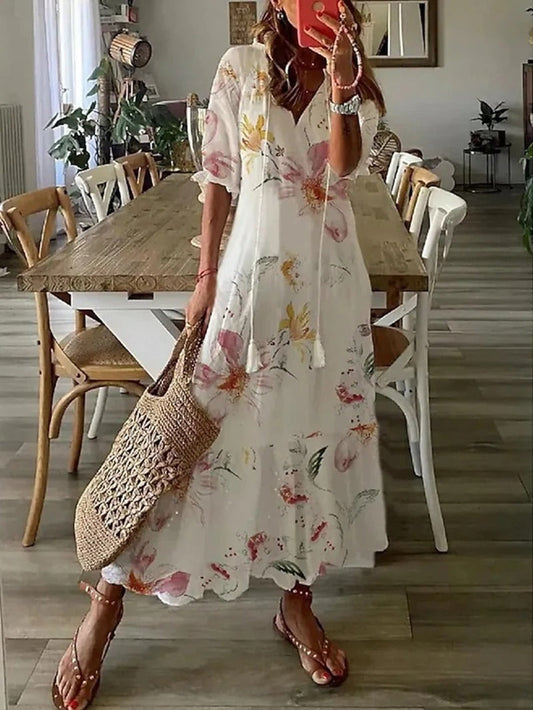 Mode - Bohemian Maxi Jurk voor Zomerse Vrouwen