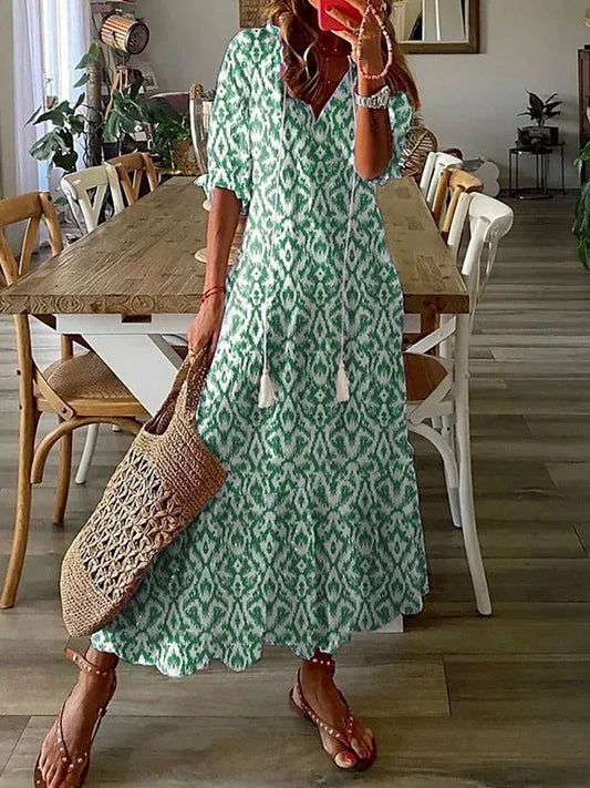 Mode - Bohemian Maxi Jurk voor Zomerse Vrouwen